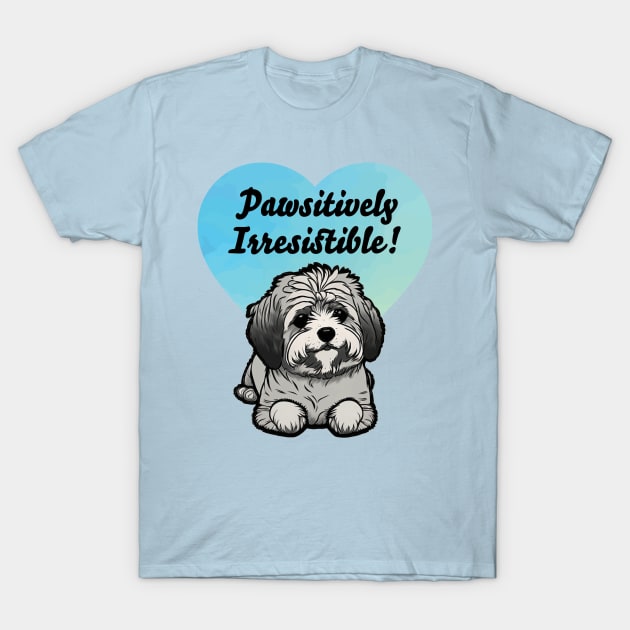 Pawsitively Irresistible! - Maltese T-Shirt by shellysom91